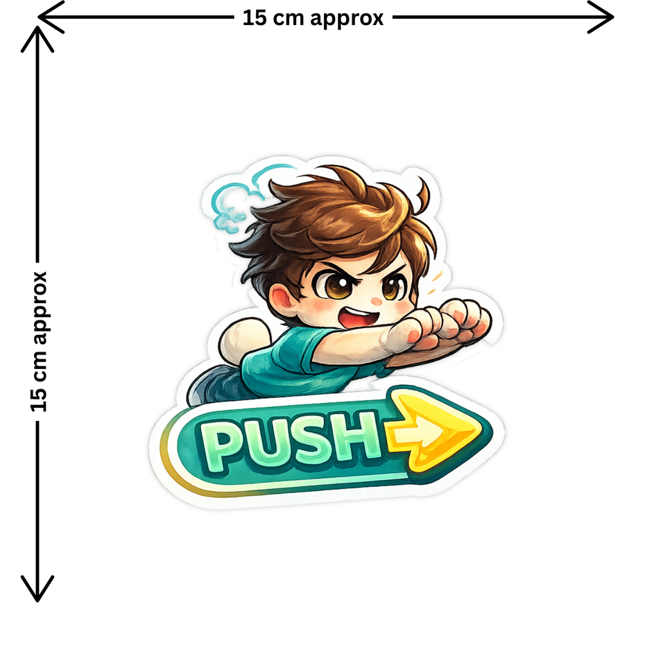 Cute Toilet Training Reminder Sticker For Kids Waterproof Matte 18 18 Cm Approx Copy premium product image view 3