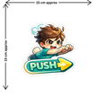 Cute Toilet Training Reminder Sticker For Kids Waterproof Matte 18 18 Cm Approx Copy premium product image view 3