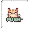 Cute Panda Push Pull Door Sticker Set Waterproof Matte Vinyl 15 Cm Copy premium product image view 3