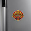 Kirtimukha Fierce Guardian Face Sticker Displayed on Refrigerator for Traditional Spiritual Home Decor by STIXY