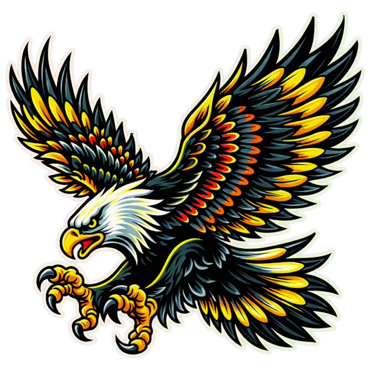 Flying Eagle Premium Graphic Sticker – Waterproof Matte high-quality product image angle 3