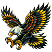 Flying Eagle Premium Graphic Sticker – Waterproof Matte high-quality product image angle 3