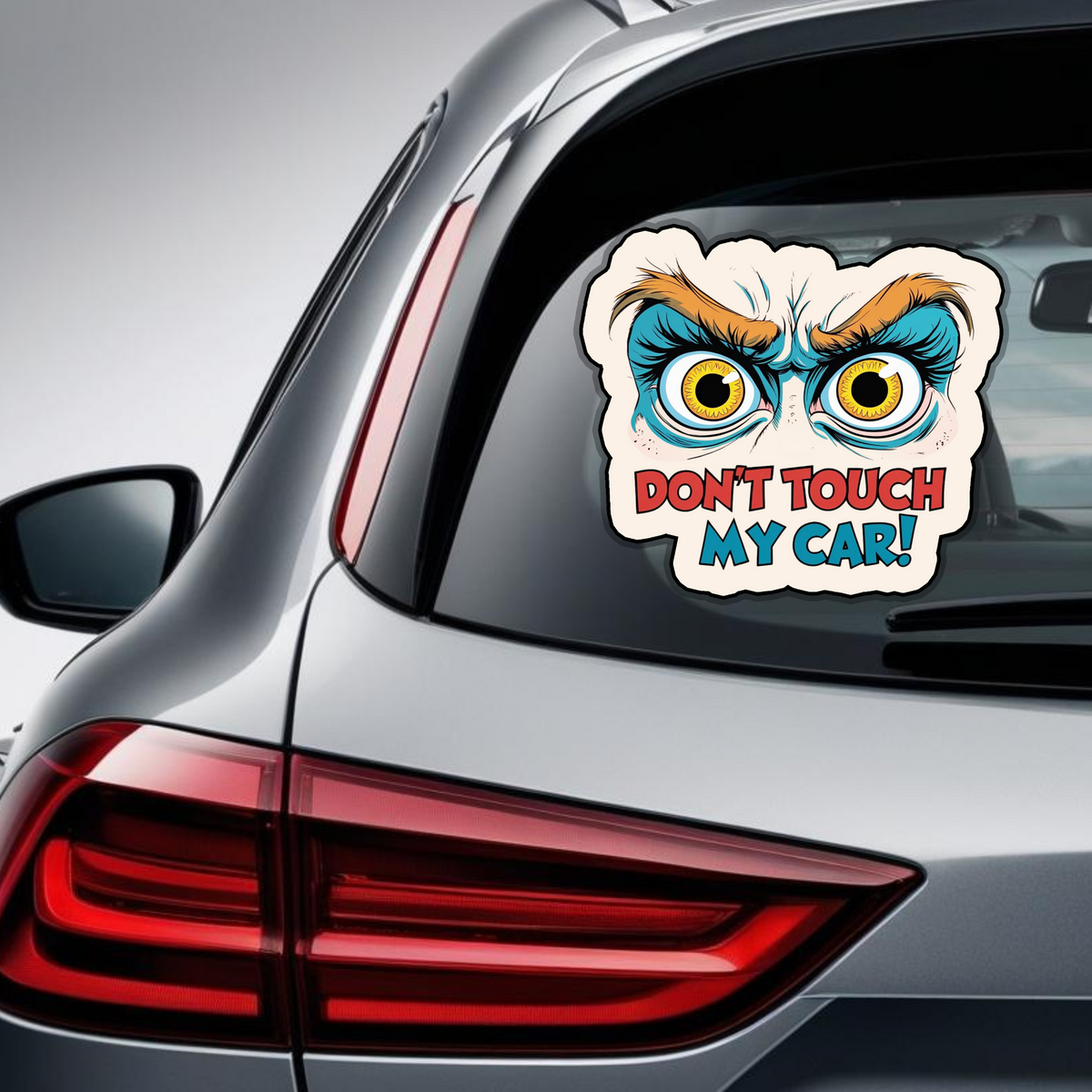 Don T Touch My Car Angry Eyes Sticker Waterproof Funny Car Warning Decal premium sticker product image 2