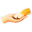 Human & Dog Paw Bond Sticker 18cm Matte Vinyl – STIXY high-quality product image angle 2