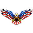 Patriotic Eagle Wings Large Sticker 23cm Matte Vinyl high-quality product image angle 2