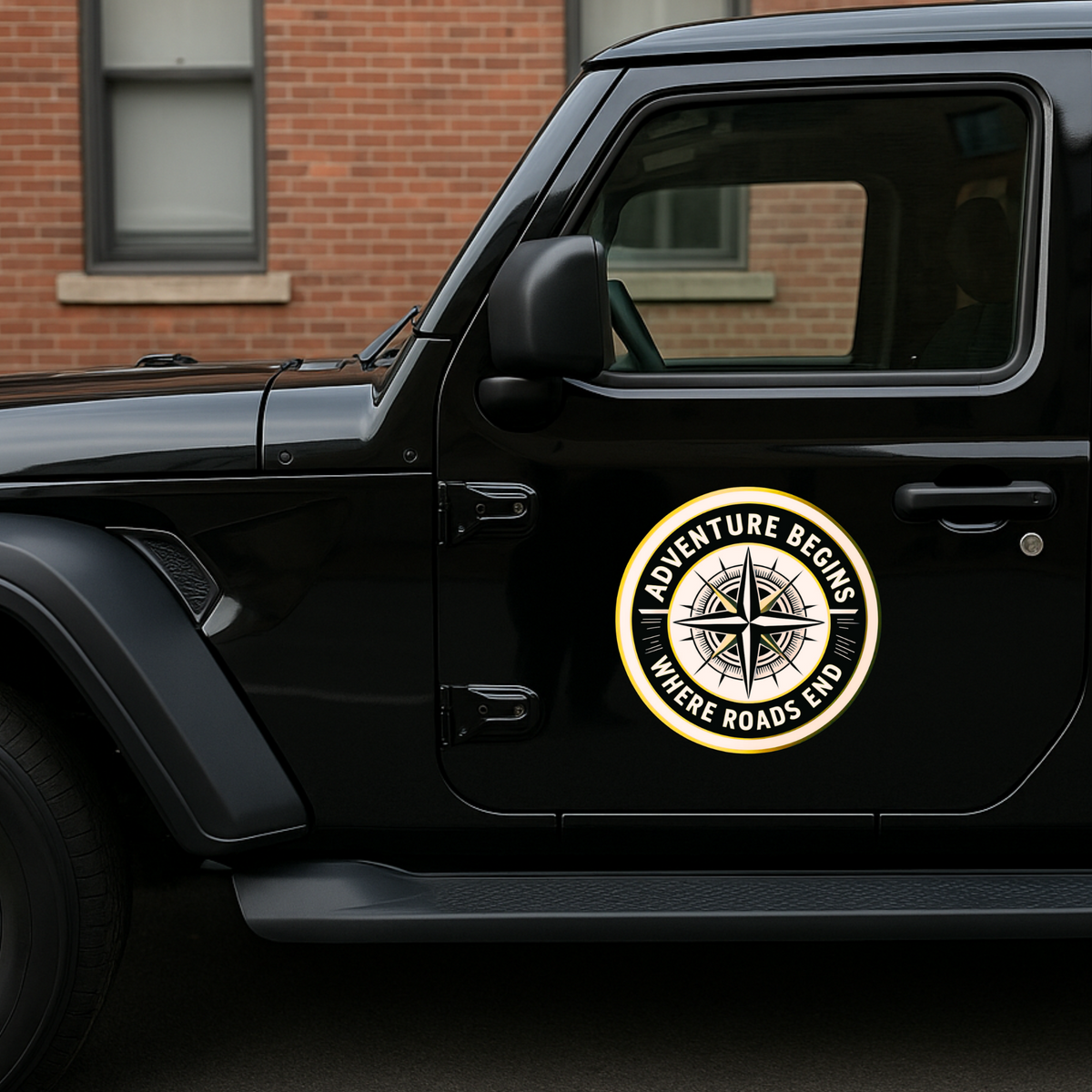 Adventure Machine 4X4 Sticker Jeep Front Design Decal Copy premium sticker product image 4