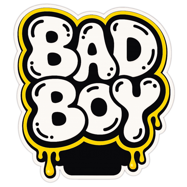 Bad Boy Drip Typography Sticker 14cm Matte Vinyl high-quality product image angle 4