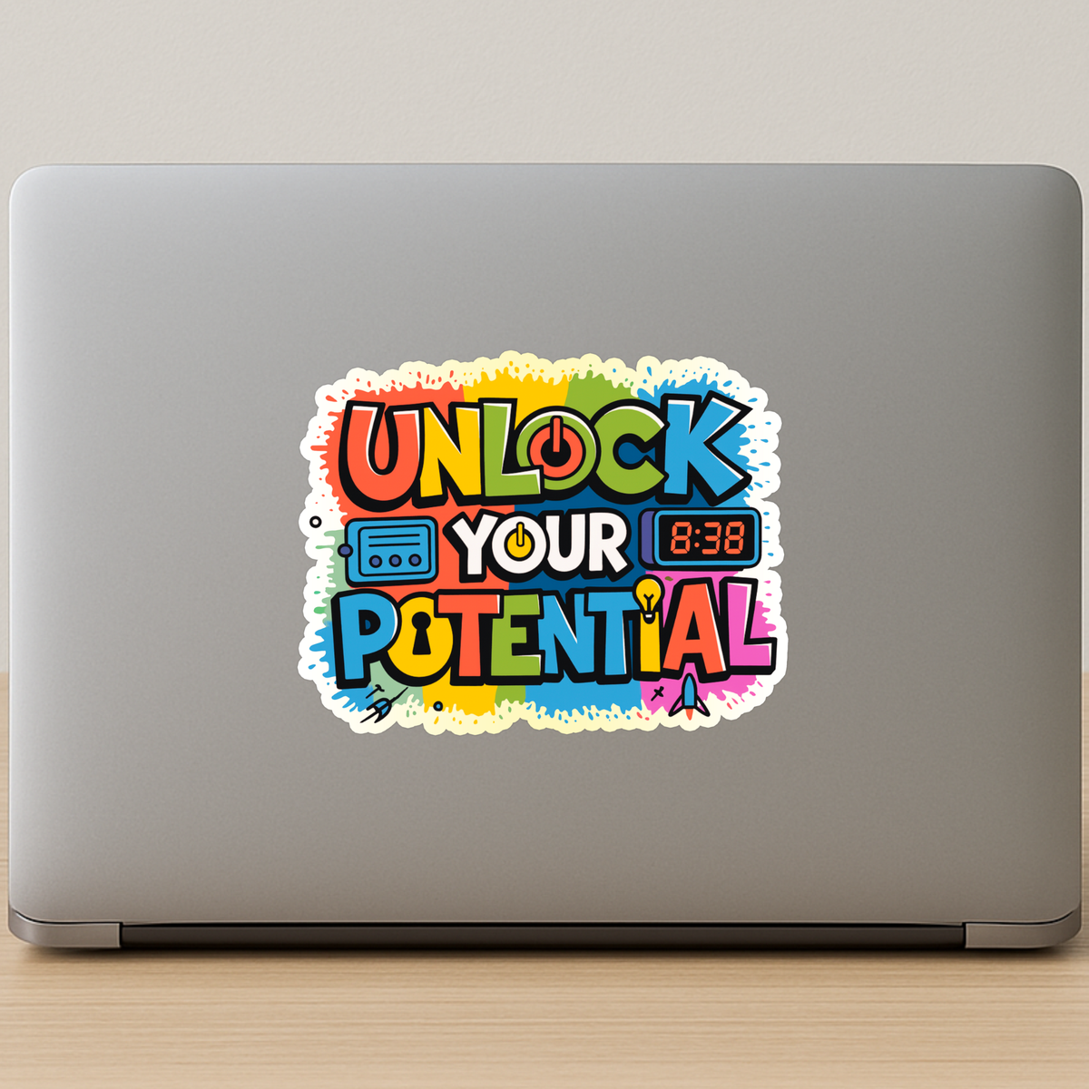 Back Off Skull Sticker Cool Biker Attitude Series Copy premium product image view 4