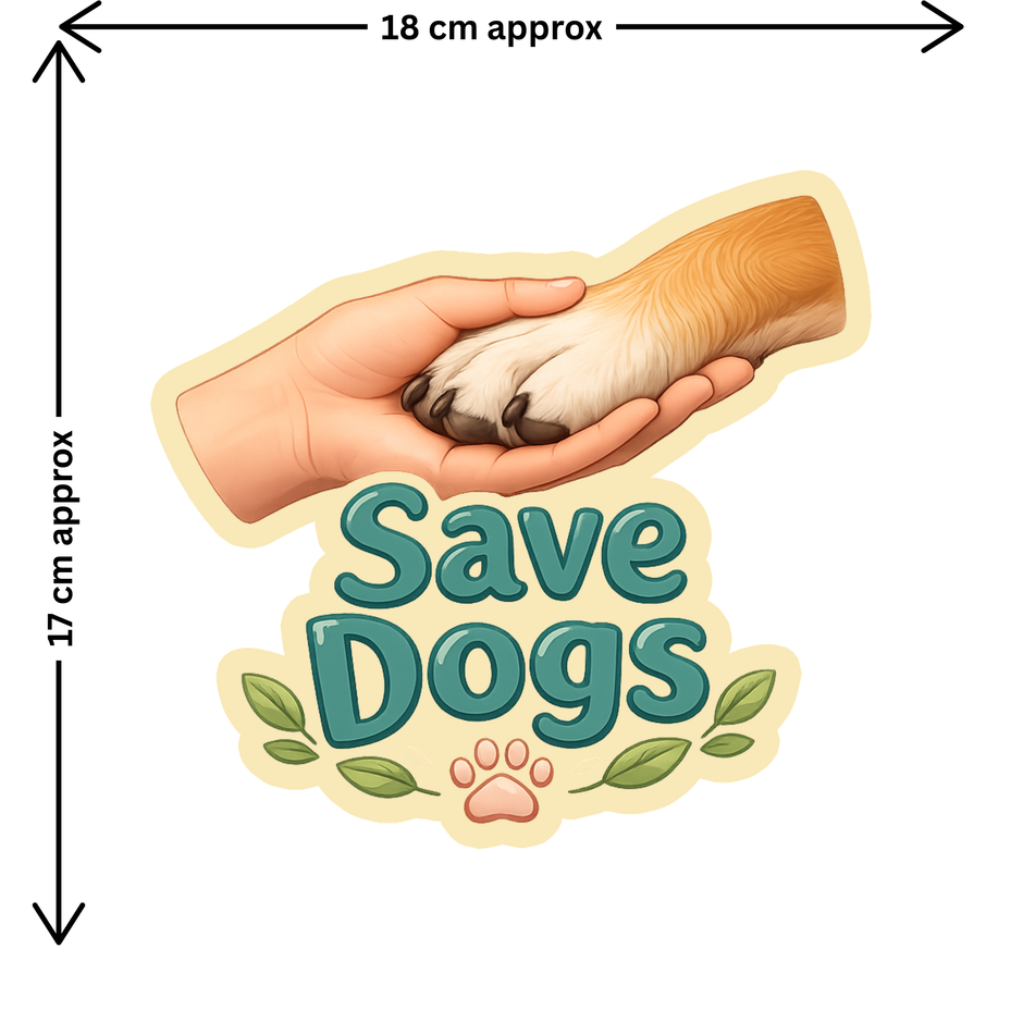 Save Animals Cute Pets Awareness Sticker 18Cm Matte Vinyl Stixy Copy high-quality product image angle 2