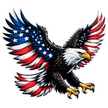 American Flag Eagle Sticker 17cm Matte Vinyl – STIXY high-quality product image angle 3