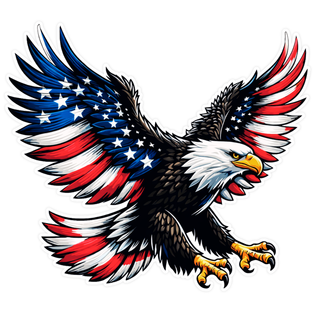 American Flag Eagle Sticker 17cm Matte Vinyl – STIXY high-quality product image angle 3