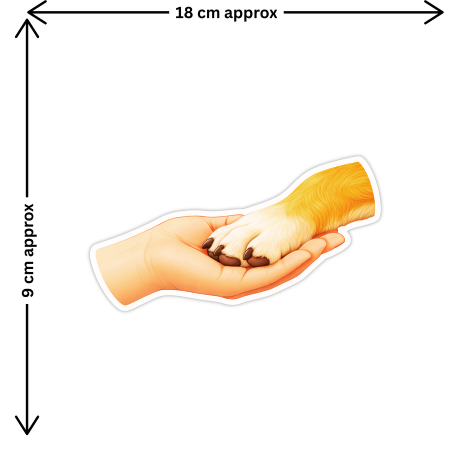 Earth Paw Print Eco Sticker 18Cm Matte Vinyl Stixy Copy high-quality product image angle 3