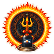 Shiv Trishul & Shivling Spiritual Sticker 14cm Matte Vinyl – STIXY high-quality product image angle 4