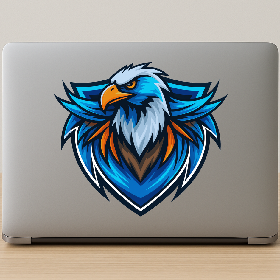 American Eagle Sticker Red White Black Shield Vinyl Decal Copy premium product image view 2