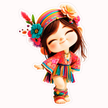 Cute Tribal Boho Girl Sticker 10cm Waterproof Matte Vinyl – STIXY high-quality product image angle 1