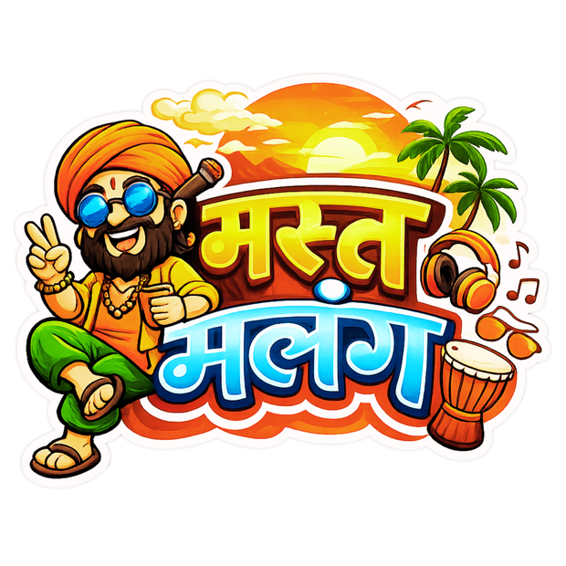 Mast Malang Punjabi Vibe Sticker 14cm Waterproof Matte Vinyl – STIXY high-quality product image angle 5