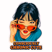 Consciously Chronic Cute Girl Sticker 9cm Waterproof Matte Vinyl – STIXY high-quality product image angle 5