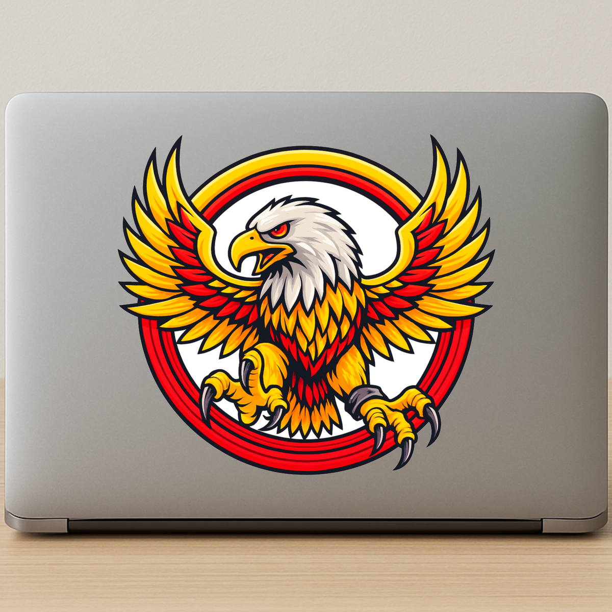 Eagle And Snake Sticker Dual Predator Red Black Vinyl Decal Copy premium product image view 3