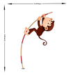 Set Of 2 Pole Climbing Monkey Stickers Water Resistant Vinyl Cute Cartoon Jungle Design premium vinyl sticker product image 5