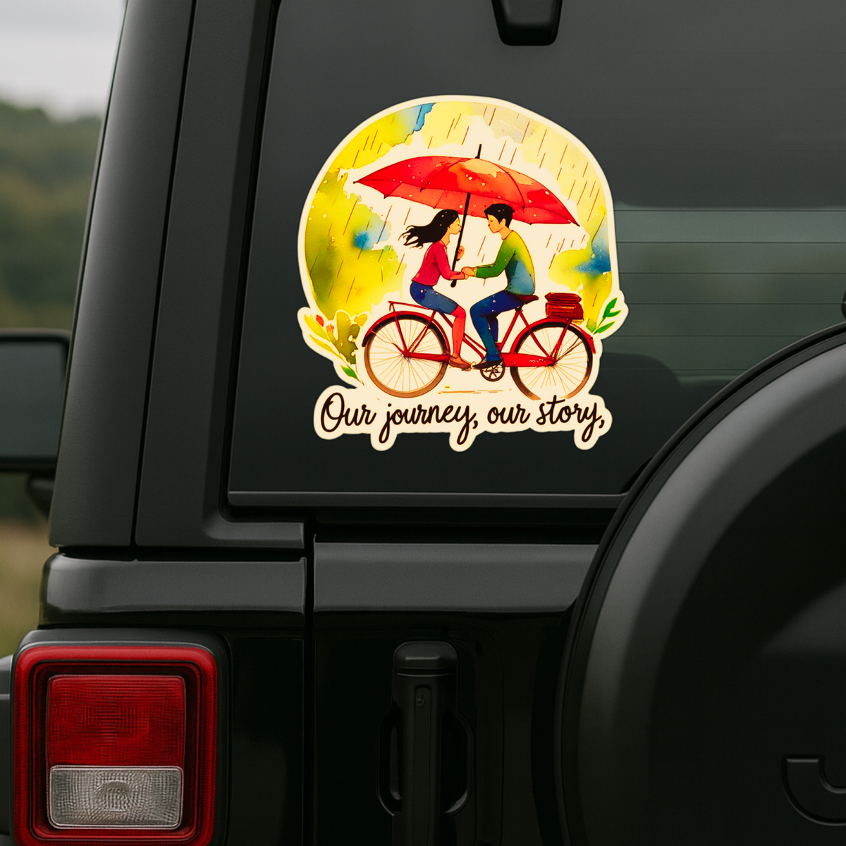 Passport To Love Retro Scooter Sticker Couple Travel Series Copy premium product image view 4