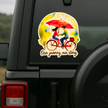 Passport To Love Retro Scooter Sticker Couple Travel Series Copy premium product image view 4
