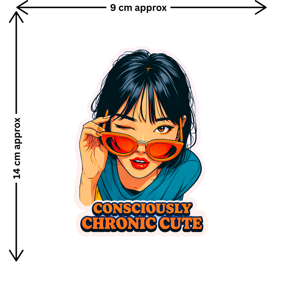 Punjabi Singh Kaur Cartoon Sticker 12Cm Waterproof Matte Vinyl Stixy Copy 1 high-quality product image angle 1