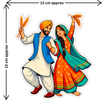 Punjabi Couple Cartoon Sticker 10Cm Waterproof Matte Vinyl Stixy Copy high-quality product image angle 1