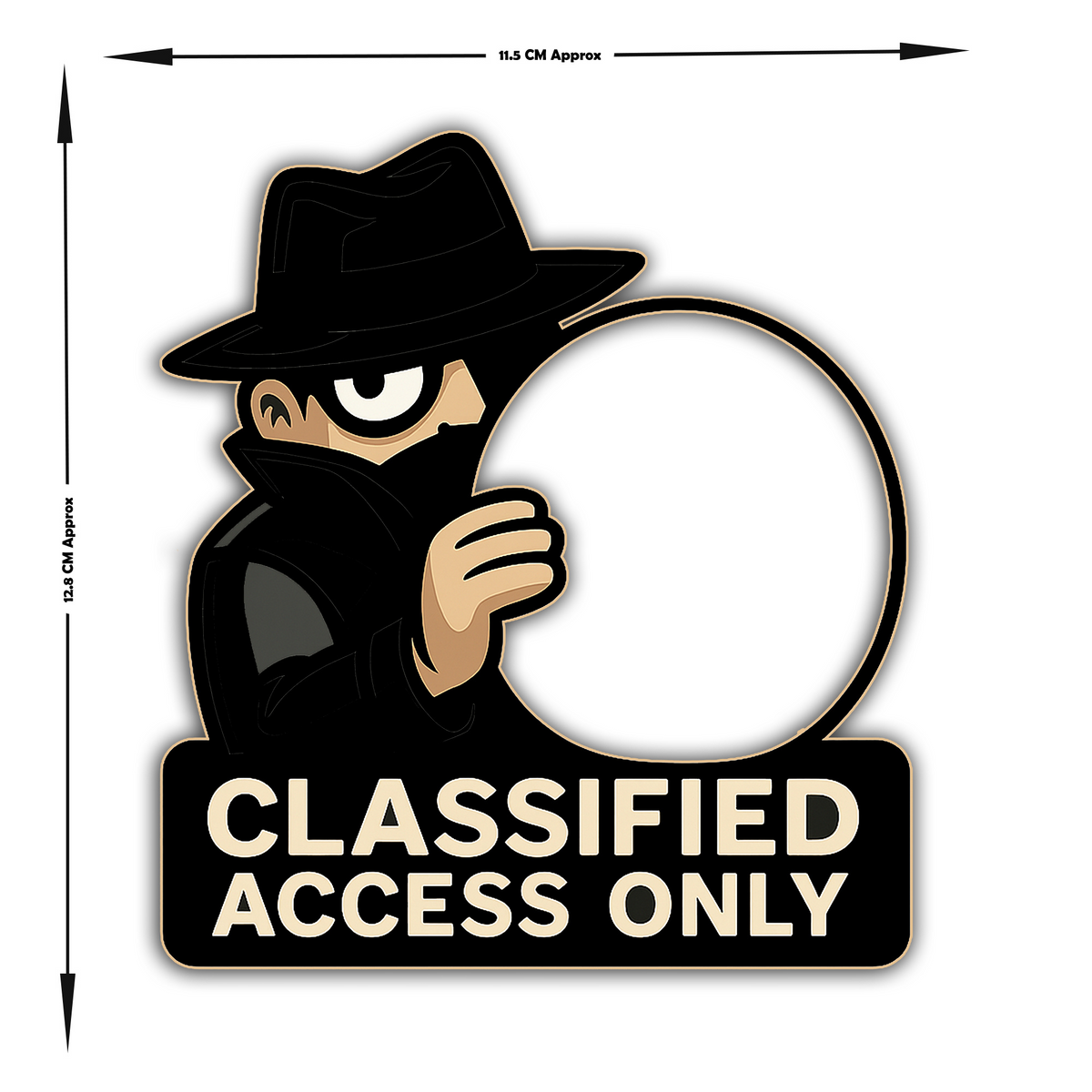 Classified Access Only Spy Sticker Secret Agent Design Water Resistant Vinyl premium vinyl sticker product image 3