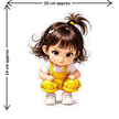 Cute Angry Chibi Girl Sticker Set Of 2 Waterproof Matte Vinyl Stixy Copy high-quality product image angle 5