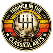 Trained In The Classical Arts Gear Shift Sticker 18cm Waterproof Matte Vinyl – STIXY high-quality product image angle 4
