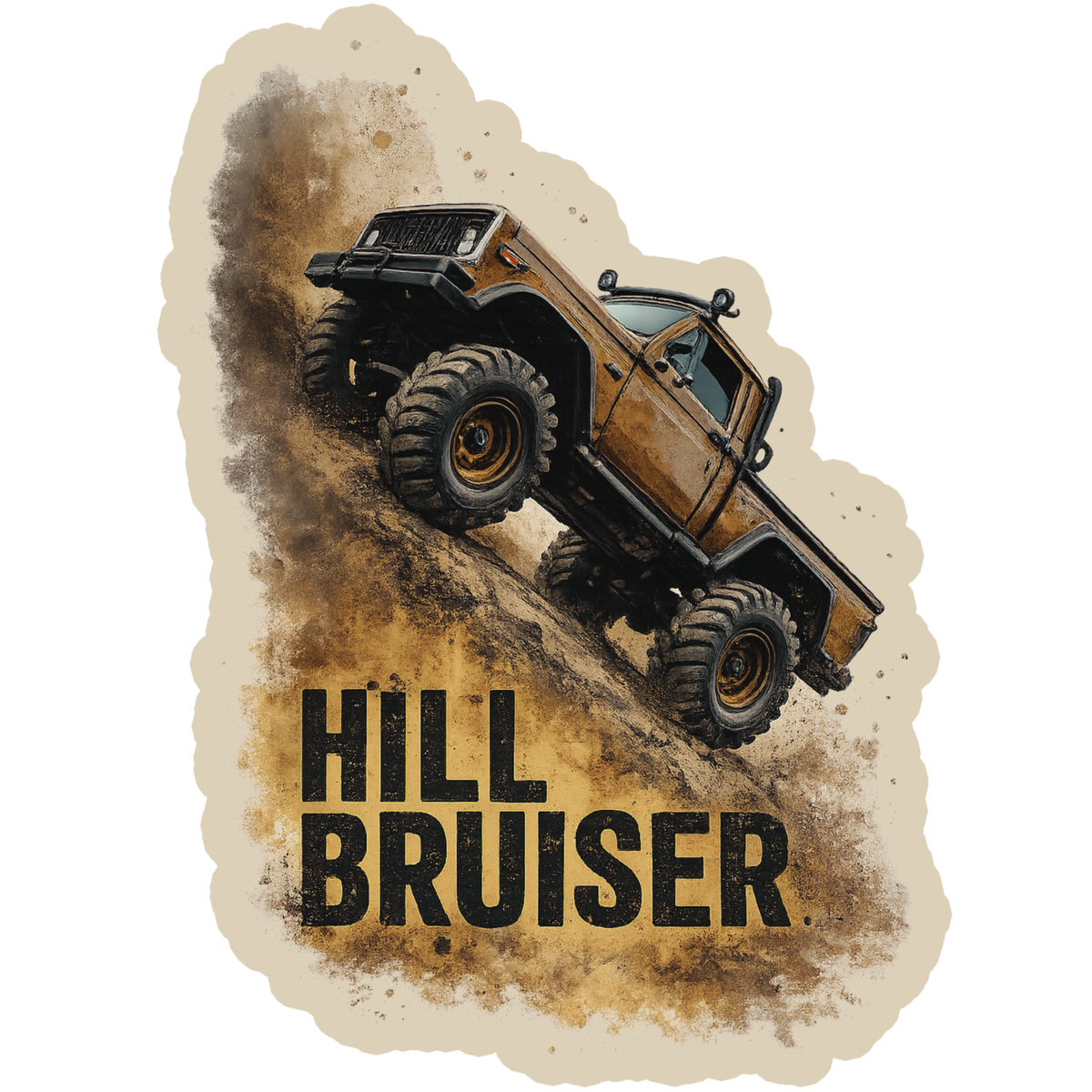 Hill Bruiser Off Road SUV Sticker 17cm Waterproof Matte Vinyl – STIXY high-quality product image angle 2