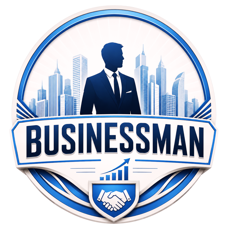 Businessman Success Badge Sticker 14cm Waterproof Matte Vinyl – STIXY high-quality product image angle 4