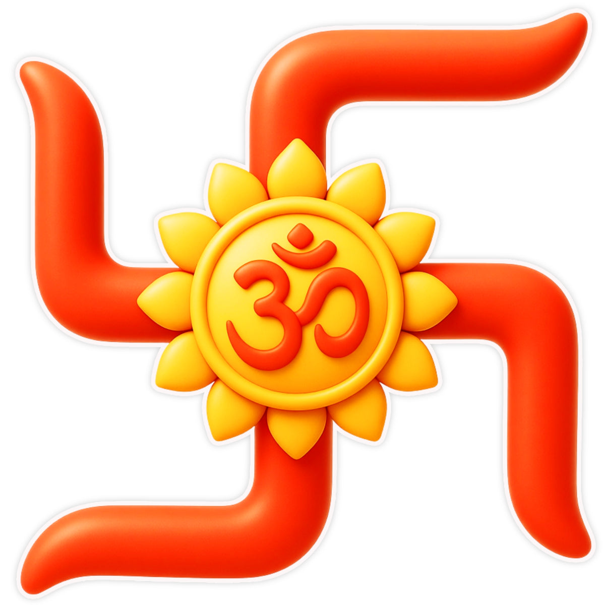 Om Swastik Spiritual Sticker 15cm Waterproof Matte Vinyl – STIXY premium vinyl sticker image 633