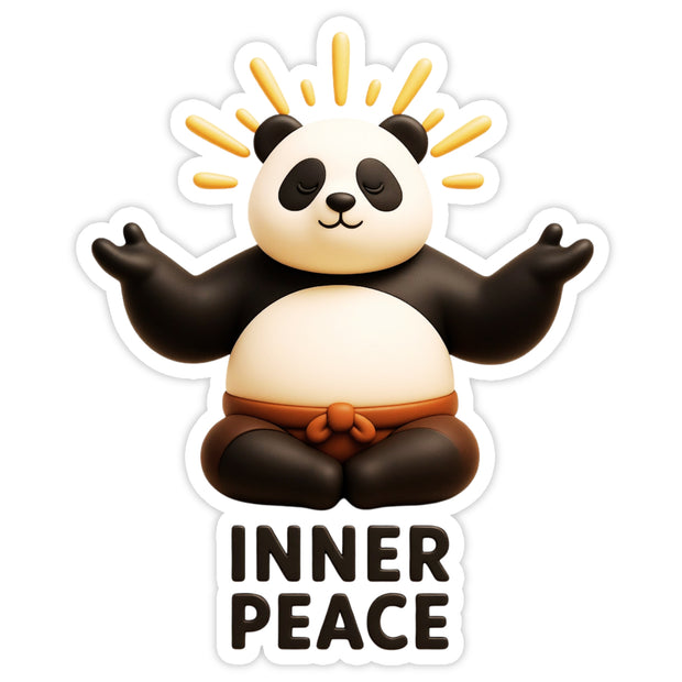 Inner Peace Panda Sticker 14cm Waterproof Matte Vinyl – STIXY premium vinyl sticker image 656