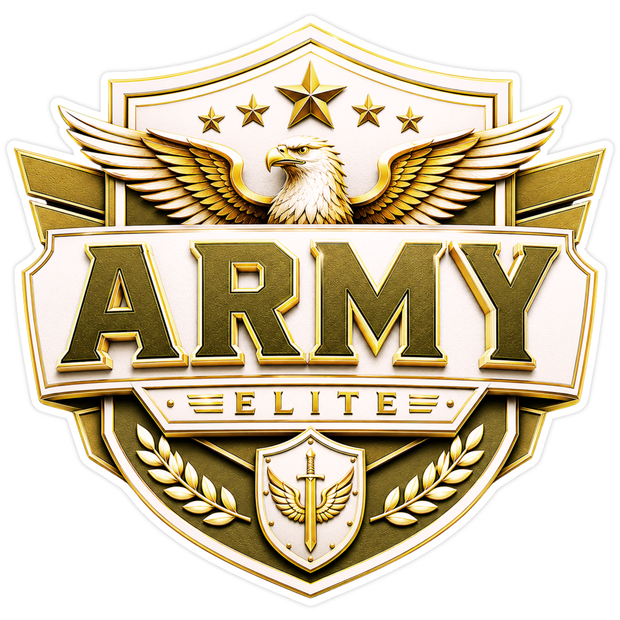 Army Elite Eagle Badge Sticker 14cm Waterproof Matte Vinyl – STIXY high-quality product image angle 4