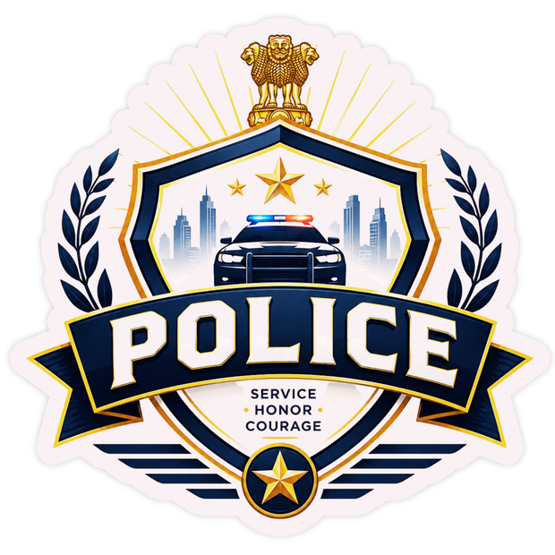 Police Service Honor Courage Sticker 13cm Waterproof Matte Vinyl – STIXY high-quality product image angle 5