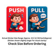 Push Pull Baby Door Sticker Set Of 2 Waterproof Matte Vinyl Stixy Copy high-quality product image angle 4