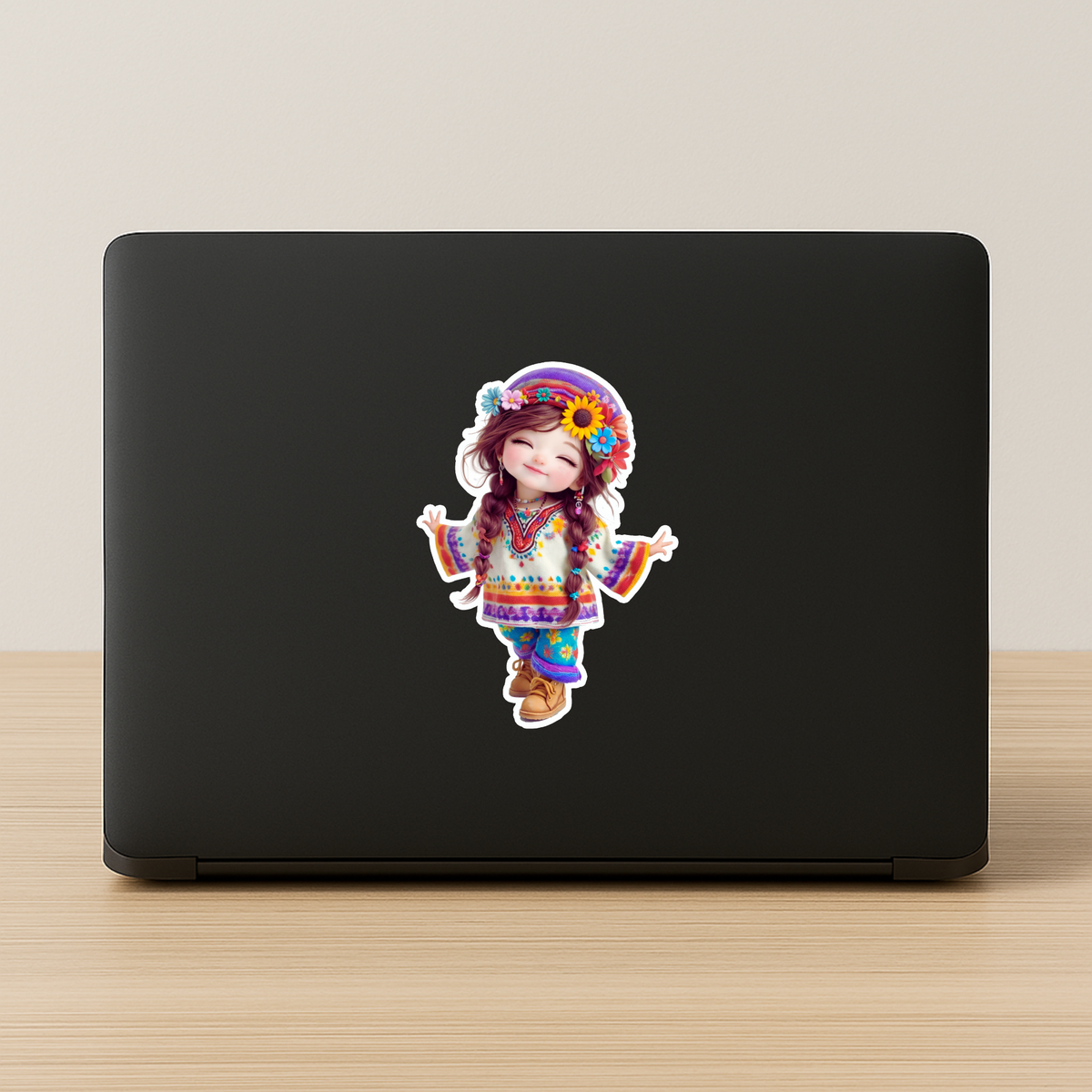 Punjabi Couple Walking Sticker 12Cm Waterproof Matte Vinyl Stixy Copy high-quality product image angle 1