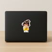 Cute Angry Chibi Girl Sticker Set Of 2 Waterproof Matte Vinyl Stixy Copy high-quality product image angle 1