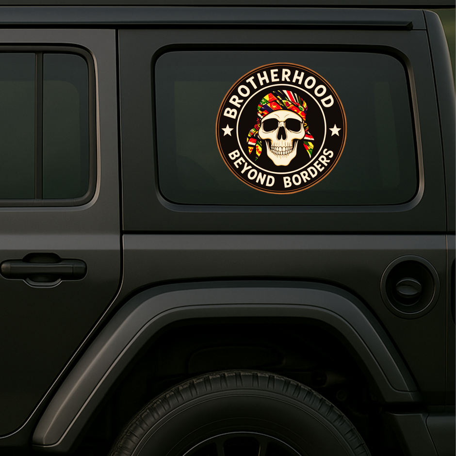 Brotherhood Beyond Borders Sticker Biker Skull Decal Copy premium sticker product image 5