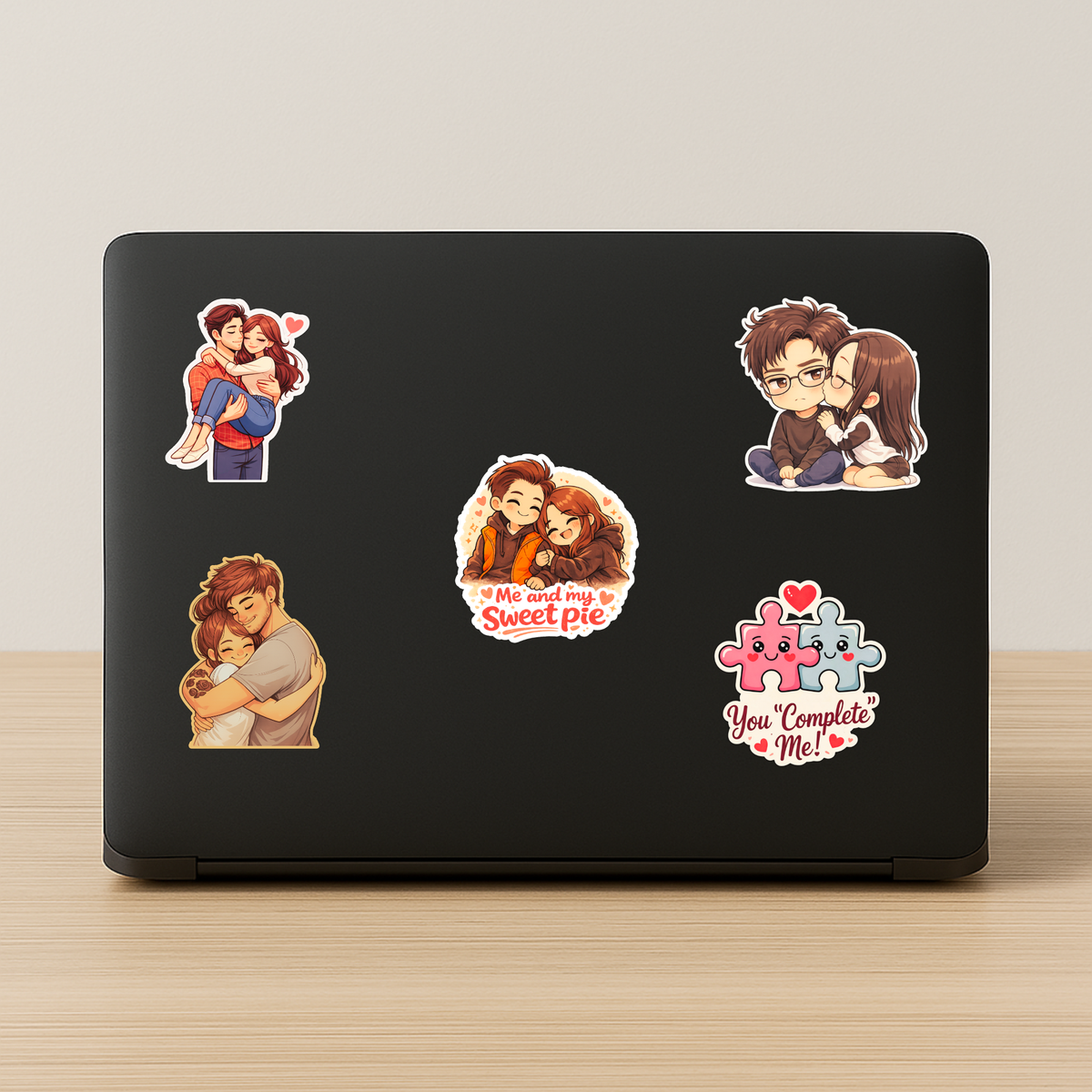Cute Bunny Push Pull Door Sticker Set Waterproof Matte Vinyl 15 Cm Copy premium product image view 4