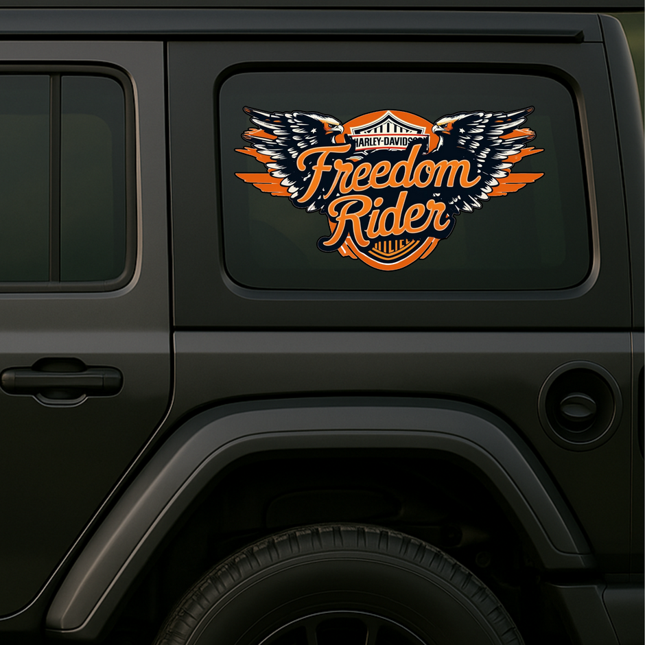 Freedom Rider Eagle Sticker Biker Wings Decal Copy premium sticker product image 4