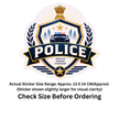 Police Professional Badge Sticker 14Cm Waterproof Matte Vinyl Stixy Copy high-quality product image angle 1