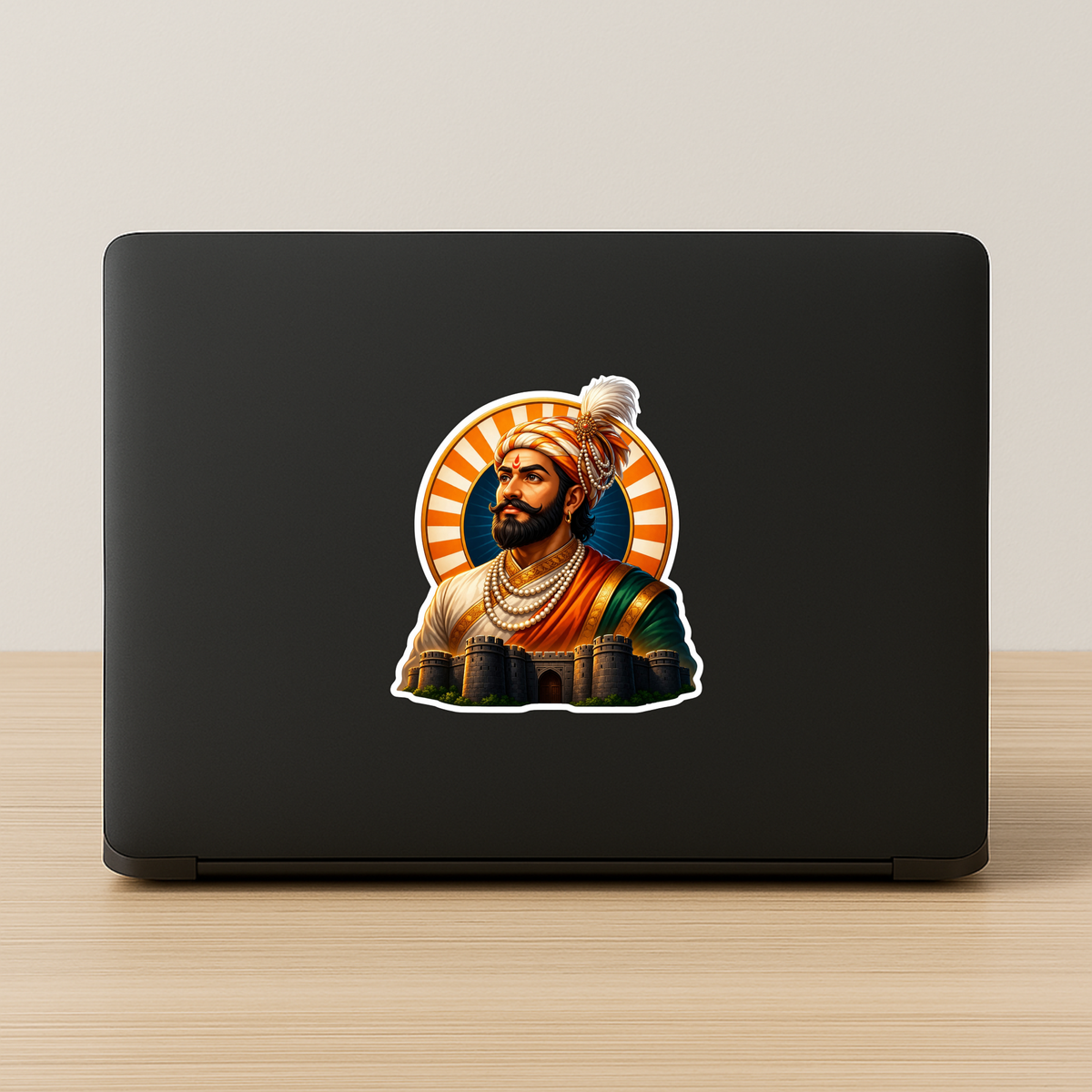 Chhatrapati Shivaji Maharaj Art Sticker 15Cm Matte Vinyl Stixy Copy high-quality product image angle 3