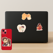 Cute Bunny Push Pull Door Sticker Set Waterproof Matte Vinyl 15 Cm Copy premium product image view 5