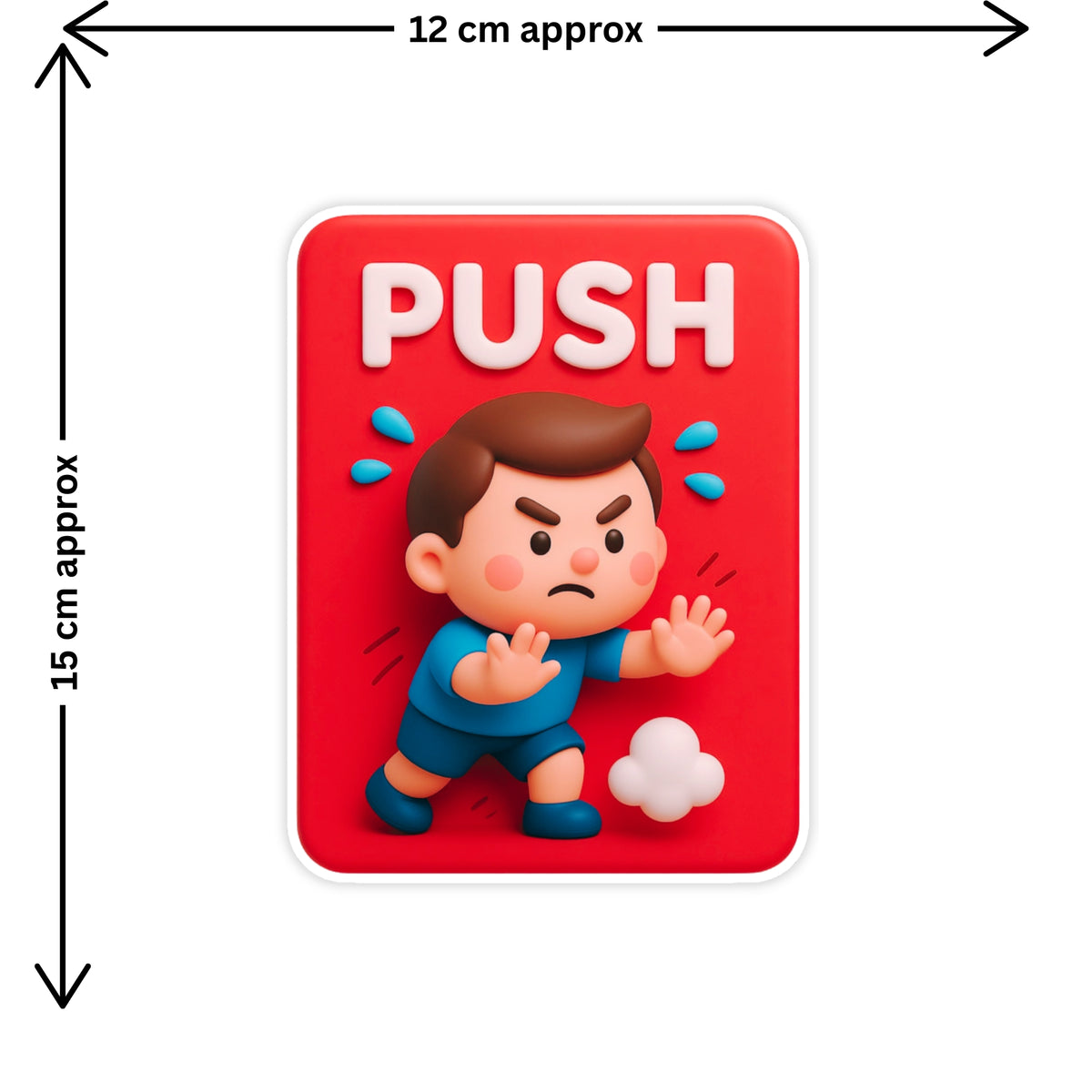 Push Pull Baby Door Sticker Set Of 2 Waterproof Matte Vinyl Stixy Copy high-quality product image angle 5