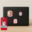 Romantic Love Sticker Set Of 3 Waterproof Matte Vinyl 7 11 Cm Copy high-quality product image angle 4