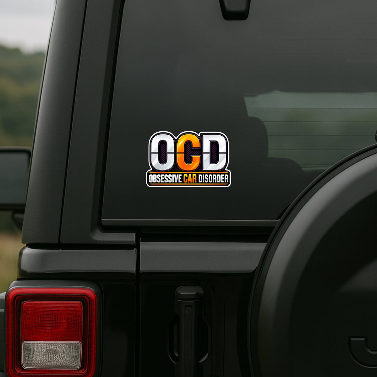 OCD Obsessive Car Disorder Automotive Sticker Applied on Off Road SUV by STIXY