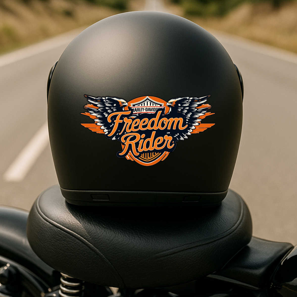 Freedom Rider Eagle Sticker Biker Wings Decal Copy premium sticker product image 5