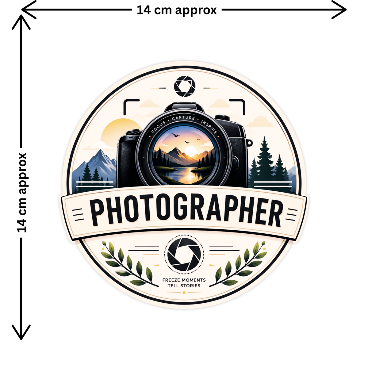 Photographer Camera Art Sticker 15Cm Waterproof Matte Vinyl Stixy Copy high-quality product image angle 5